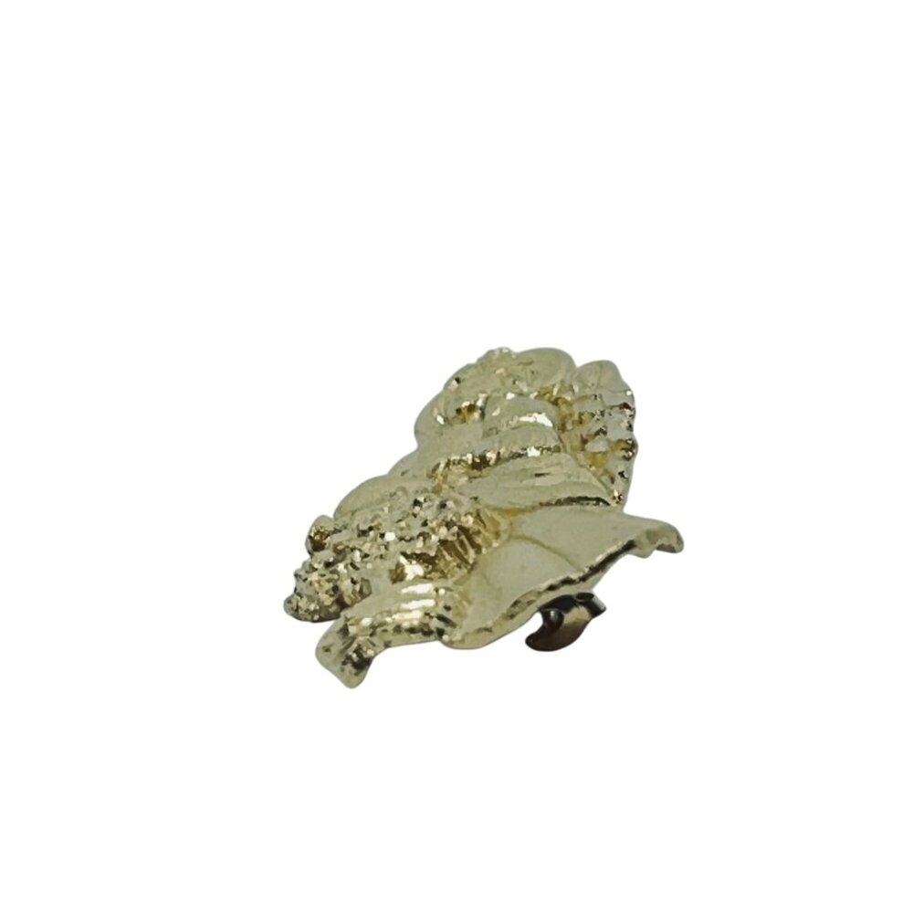 Vintage Gold Tone Garden Guardian Angel Brooch (5562) - Picture 4 of 4